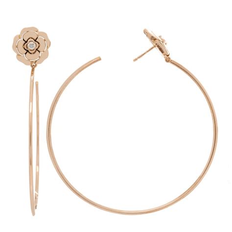 chanel camelia rose ring|chanel camellia hoop earrings.